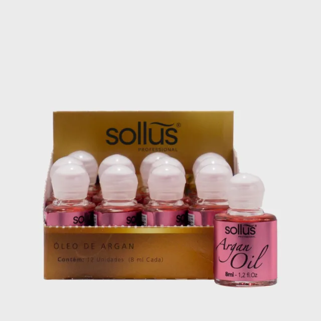 Argan Oil Sollus - Rosê Caixa com 12 Unidades de 8ml