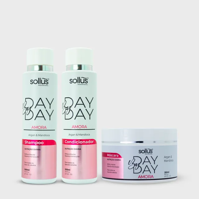 Kit Day By Day Amora - Home Care ( 3 Passos )